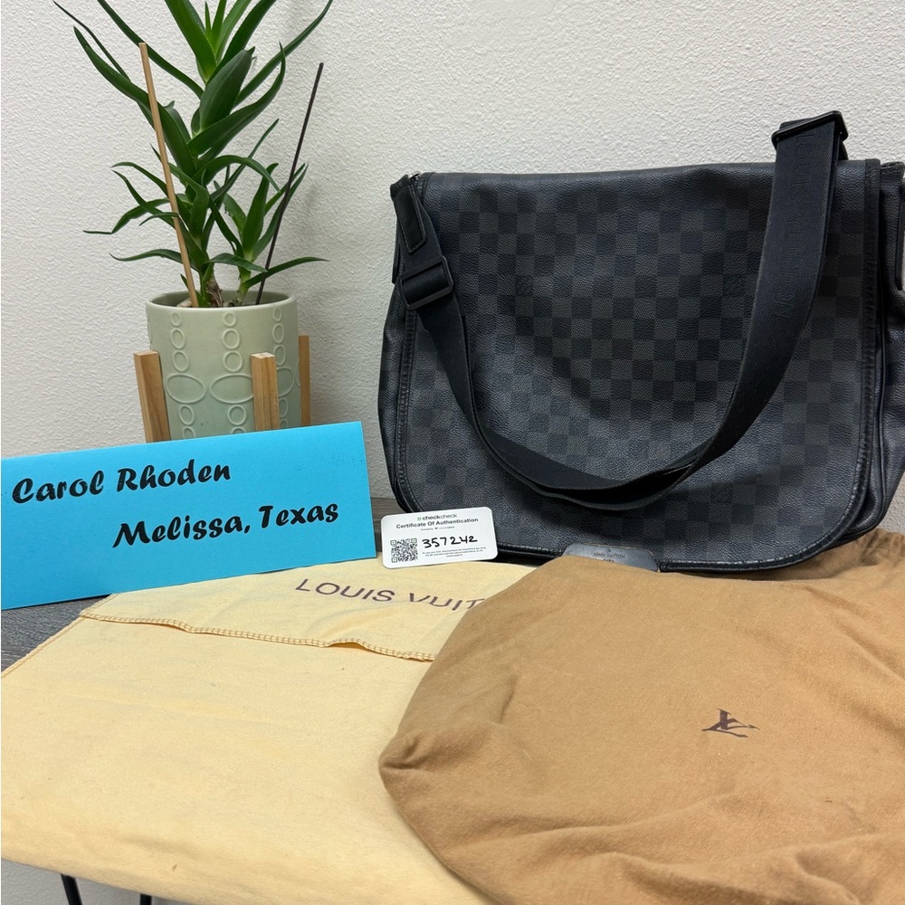 Louis Vuitton Damier Graphite Messenger Bag with Original Dust Bag